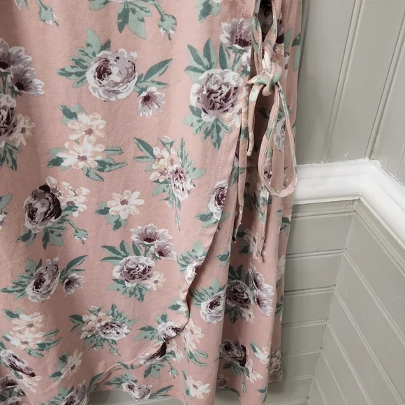 JUST BE 3X ROSE COLORED SOFT AND COMFORTABLE DRESSEIRH GRAPE AND WHITE ROSE PRIN - Picture 4 of 5